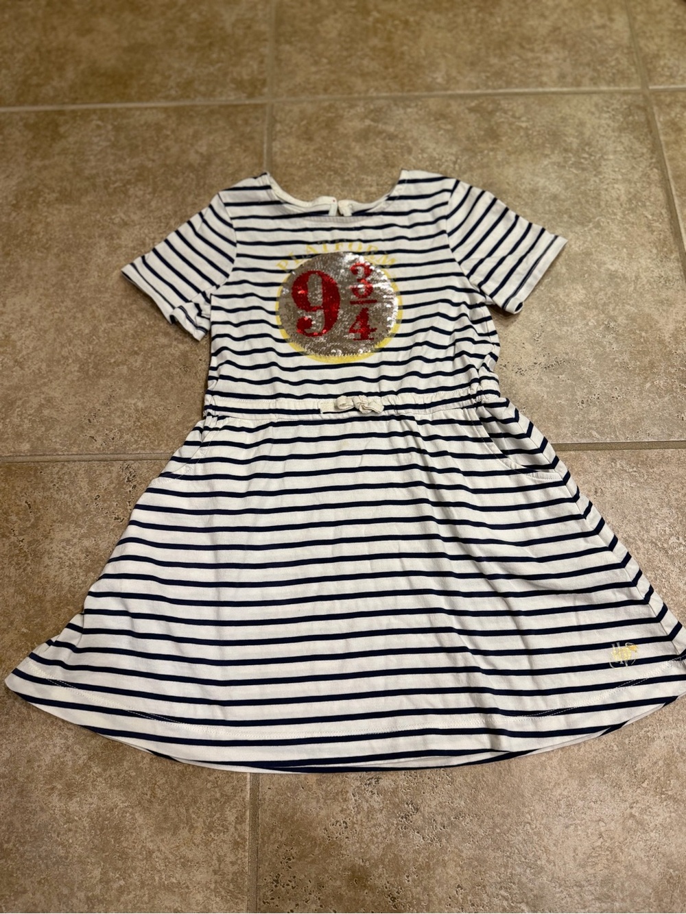 Mini Boden x Harry Potter Platform 9¾ Sequin Dress 6-7Y